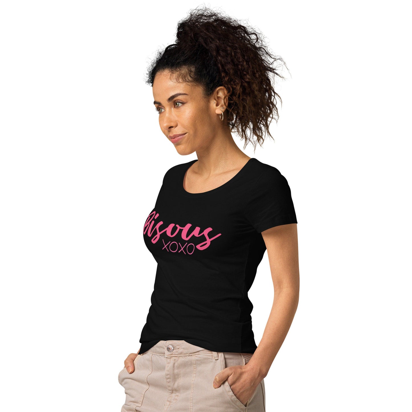 Bisous (kisses) Women’s basic organic t-shirt