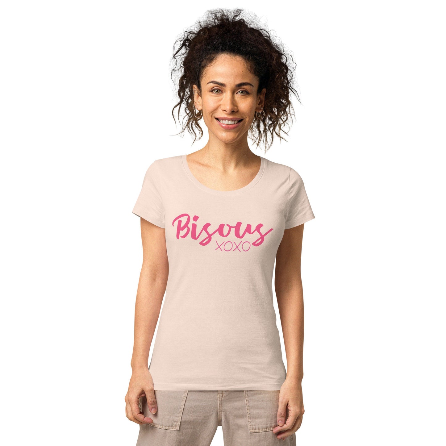 Bisous (kisses) Women’s basic organic t-shirt