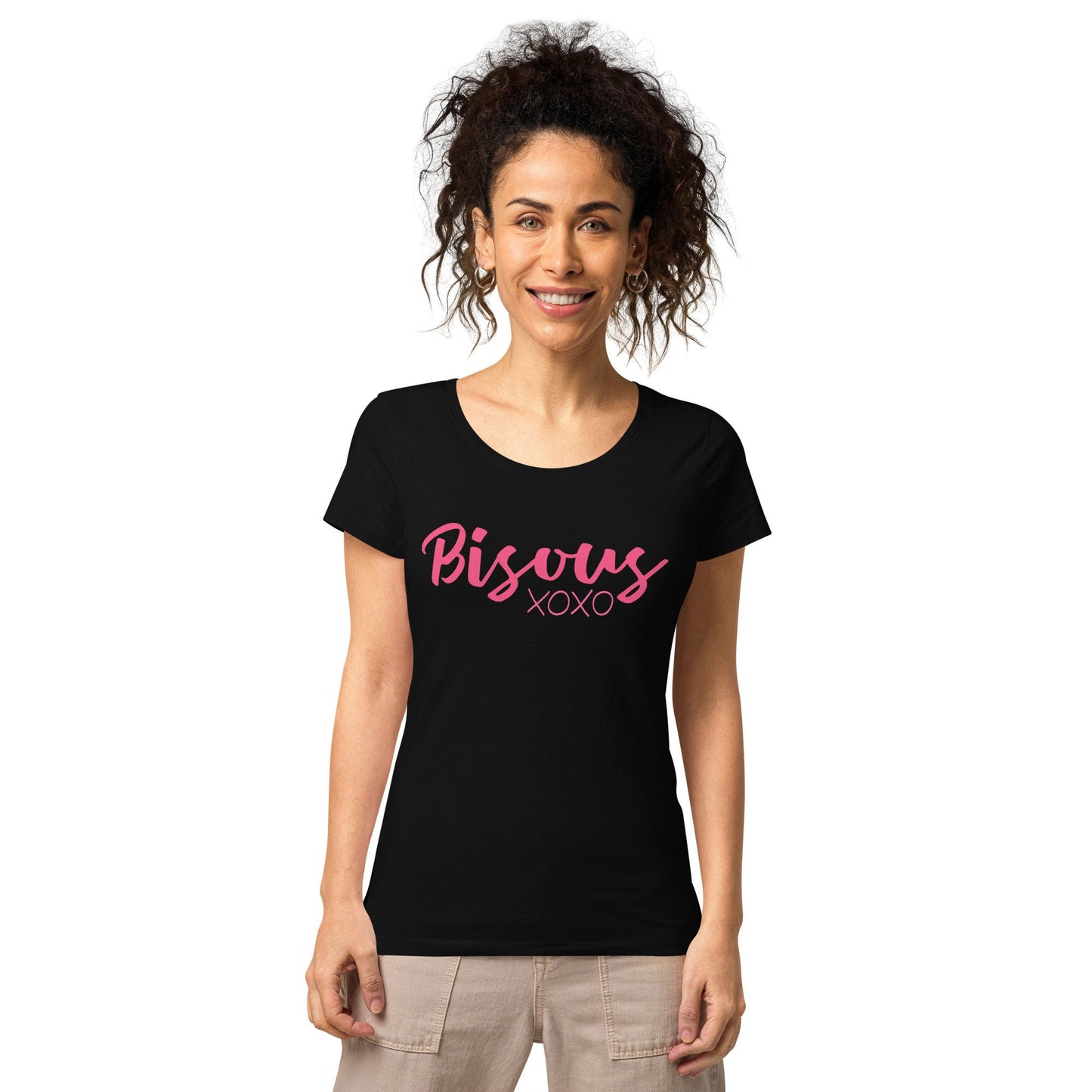 Bisous (kisses) Women’s basic organic t-shirt