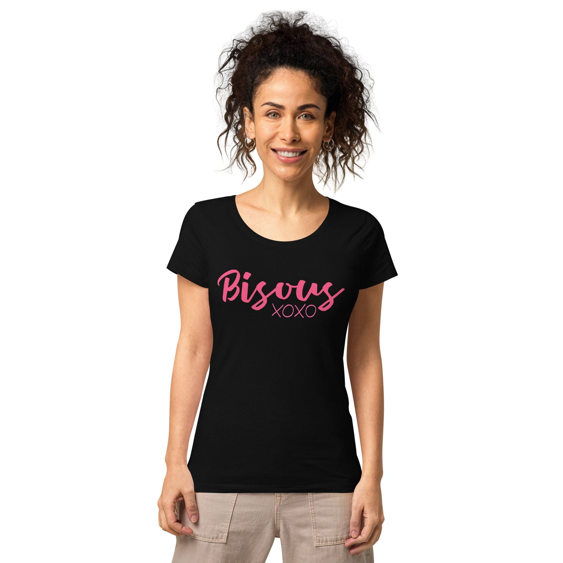 Bisous (kisses) Women’s basic organic t-shirt