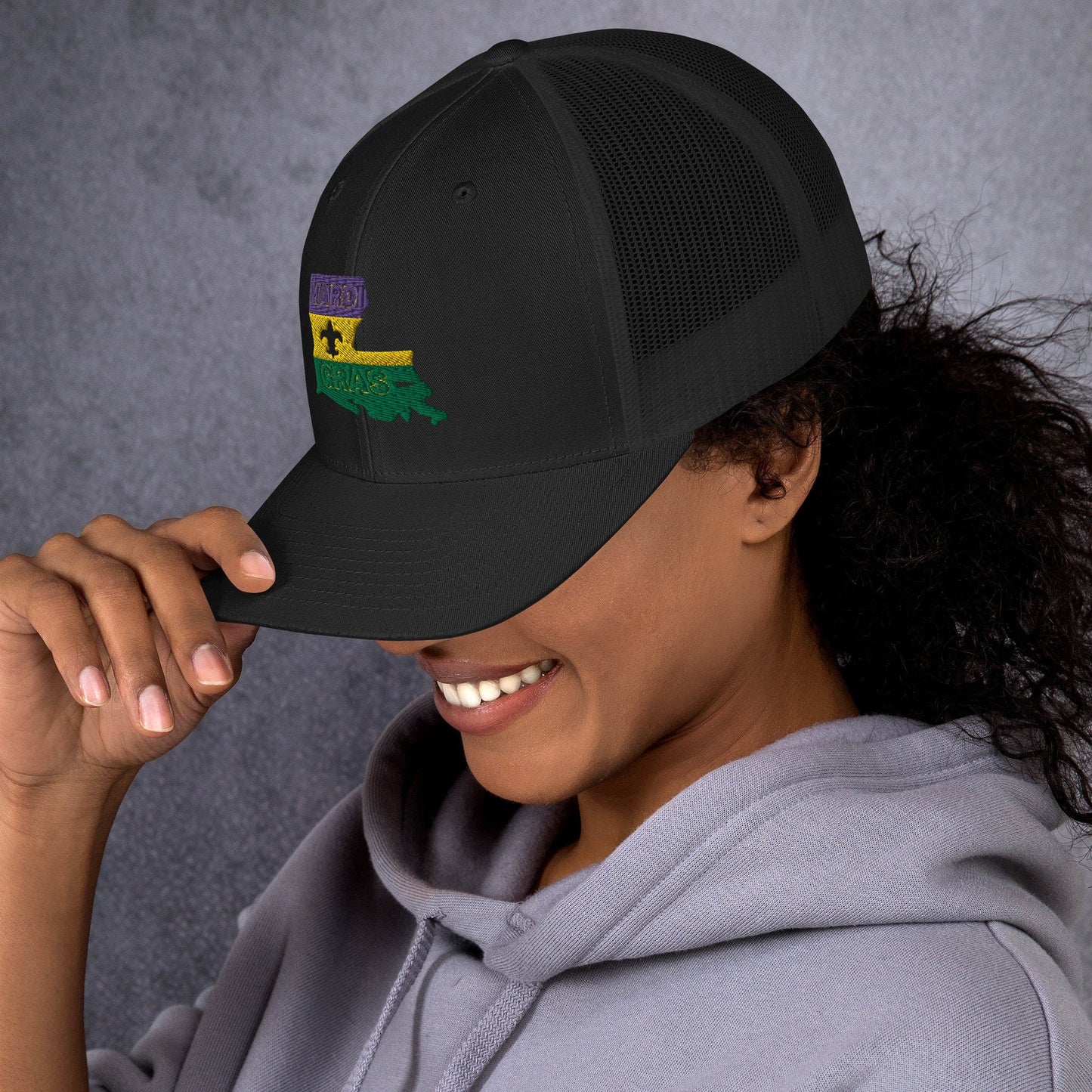 Louisiana Mardi Gras Trucker Cap