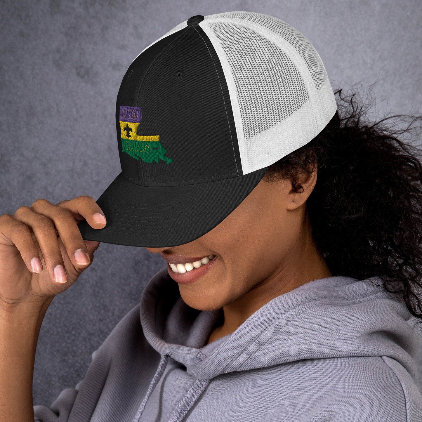 Louisiana Mardi Gras Trucker Cap