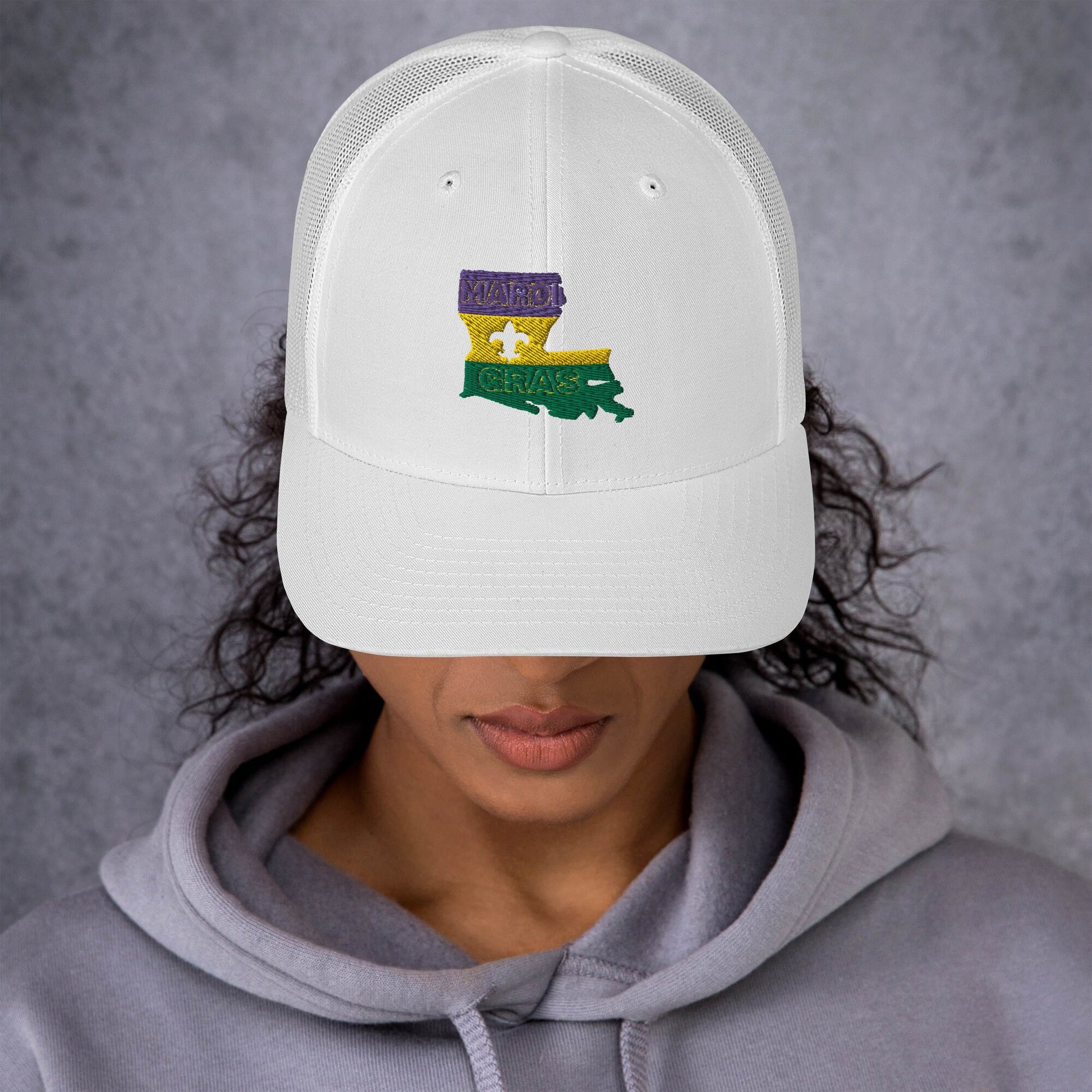 Louisiana Mardi Gras Trucker Cap