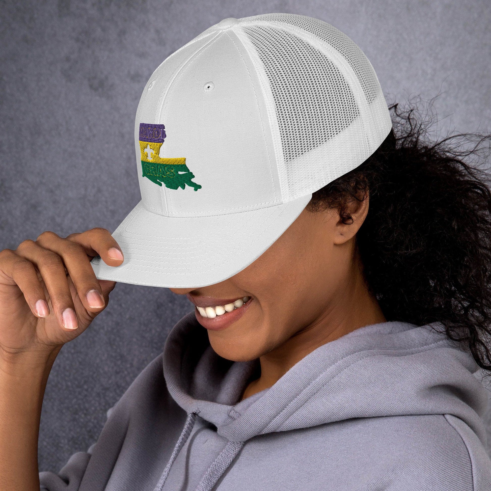 Louisiana Mardi Gras Trucker Cap