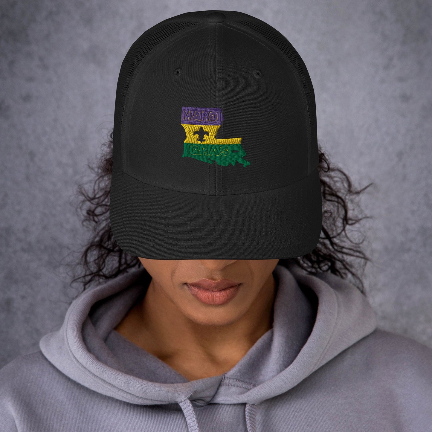 Louisiana Mardi Gras Trucker Cap