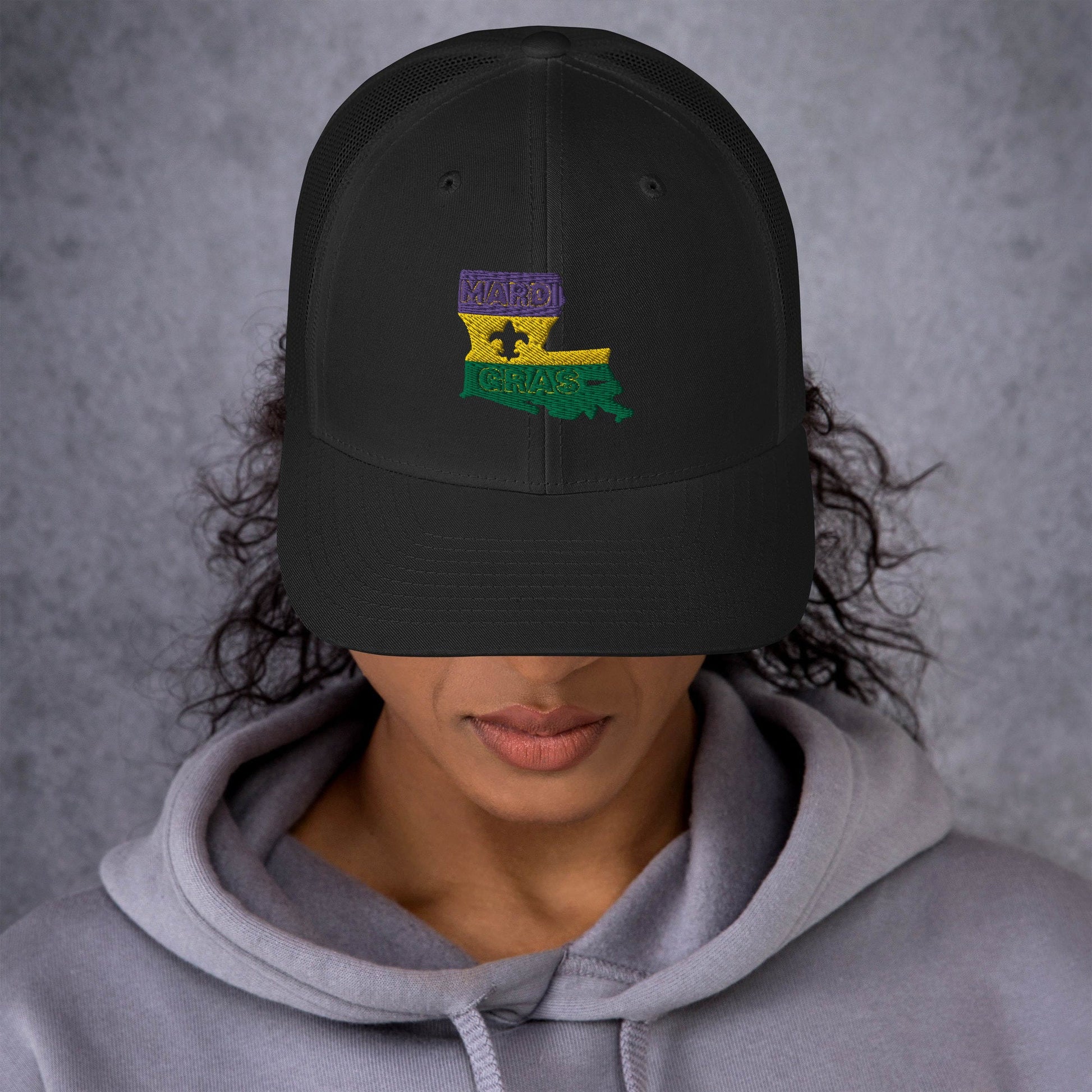 Louisiana Mardi Gras Trucker Cap