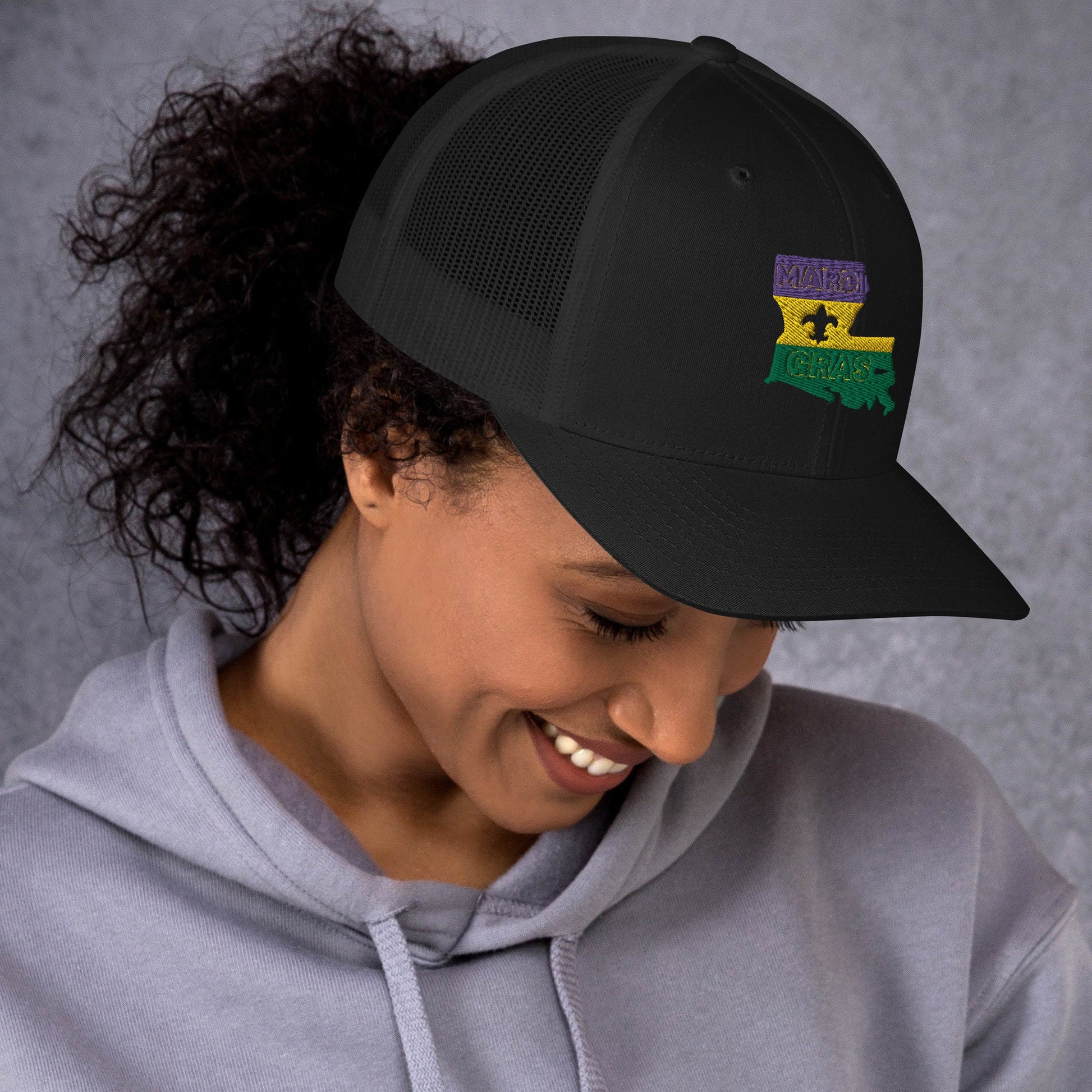 Louisiana Mardi Gras Trucker Cap