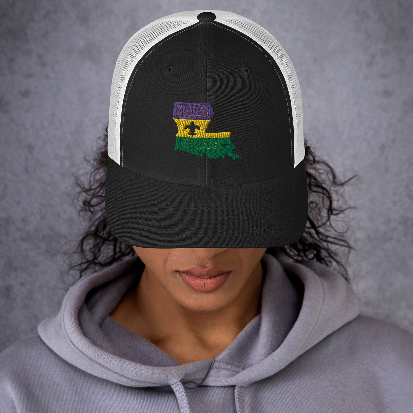 Louisiana Mardi Gras Trucker Cap