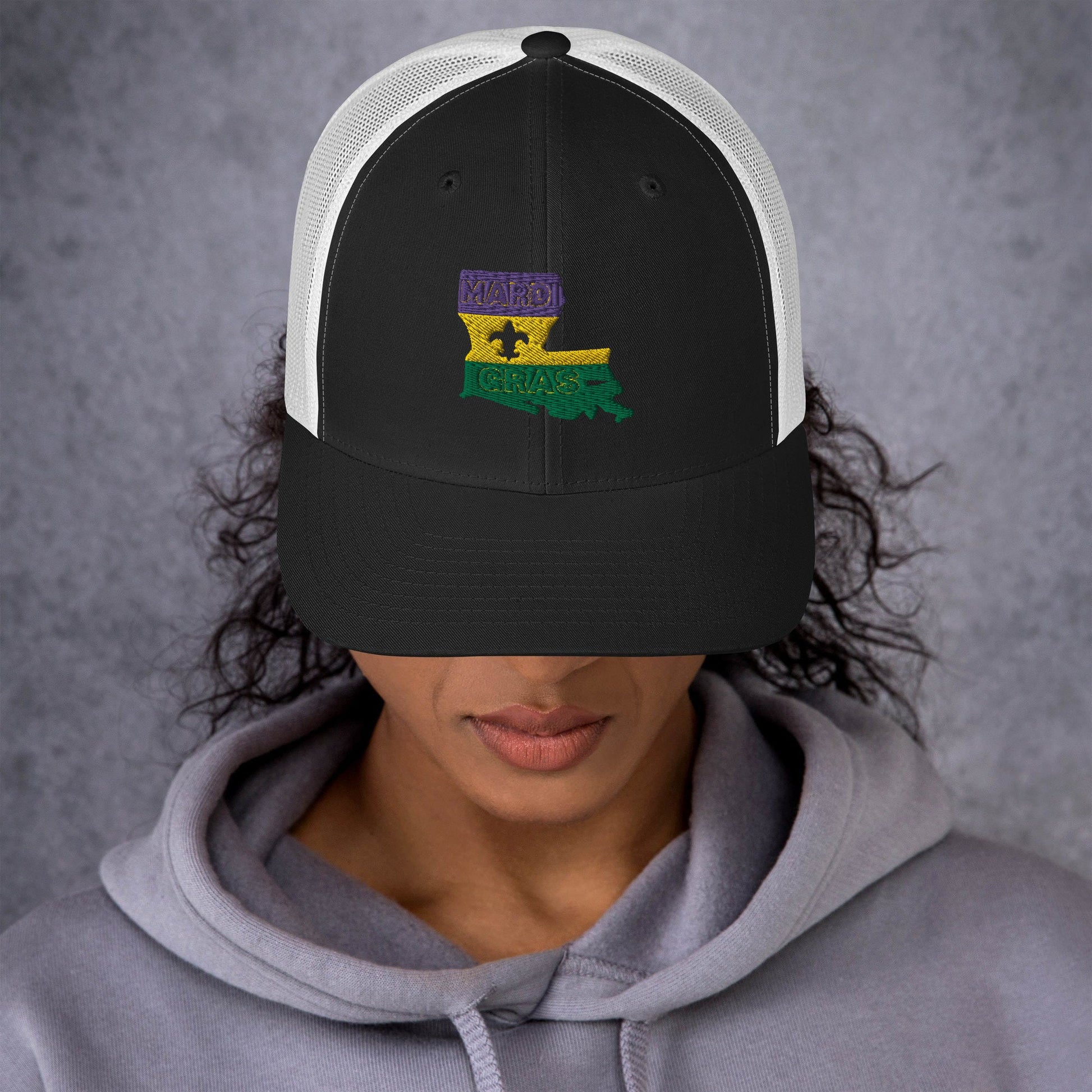 Louisiana Mardi Gras Trucker Cap