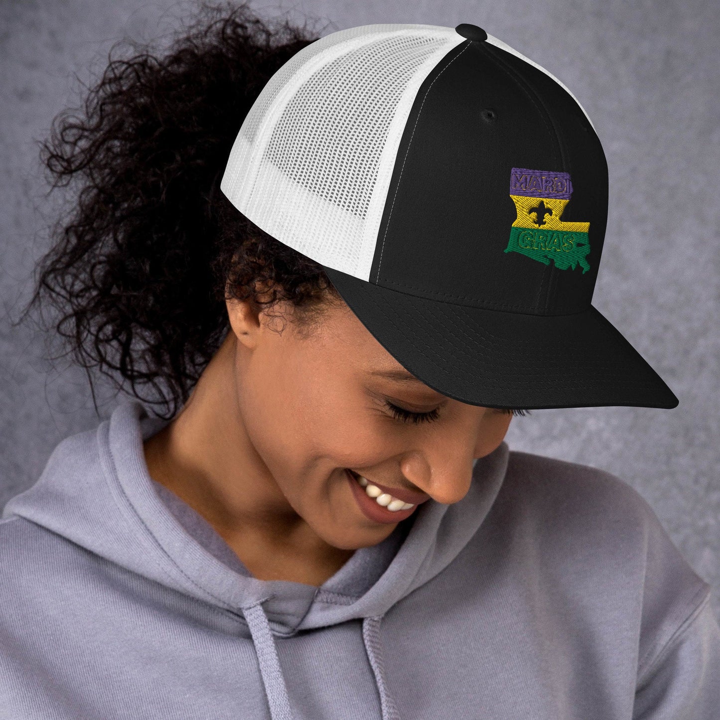 Louisiana Mardi Gras Trucker Cap