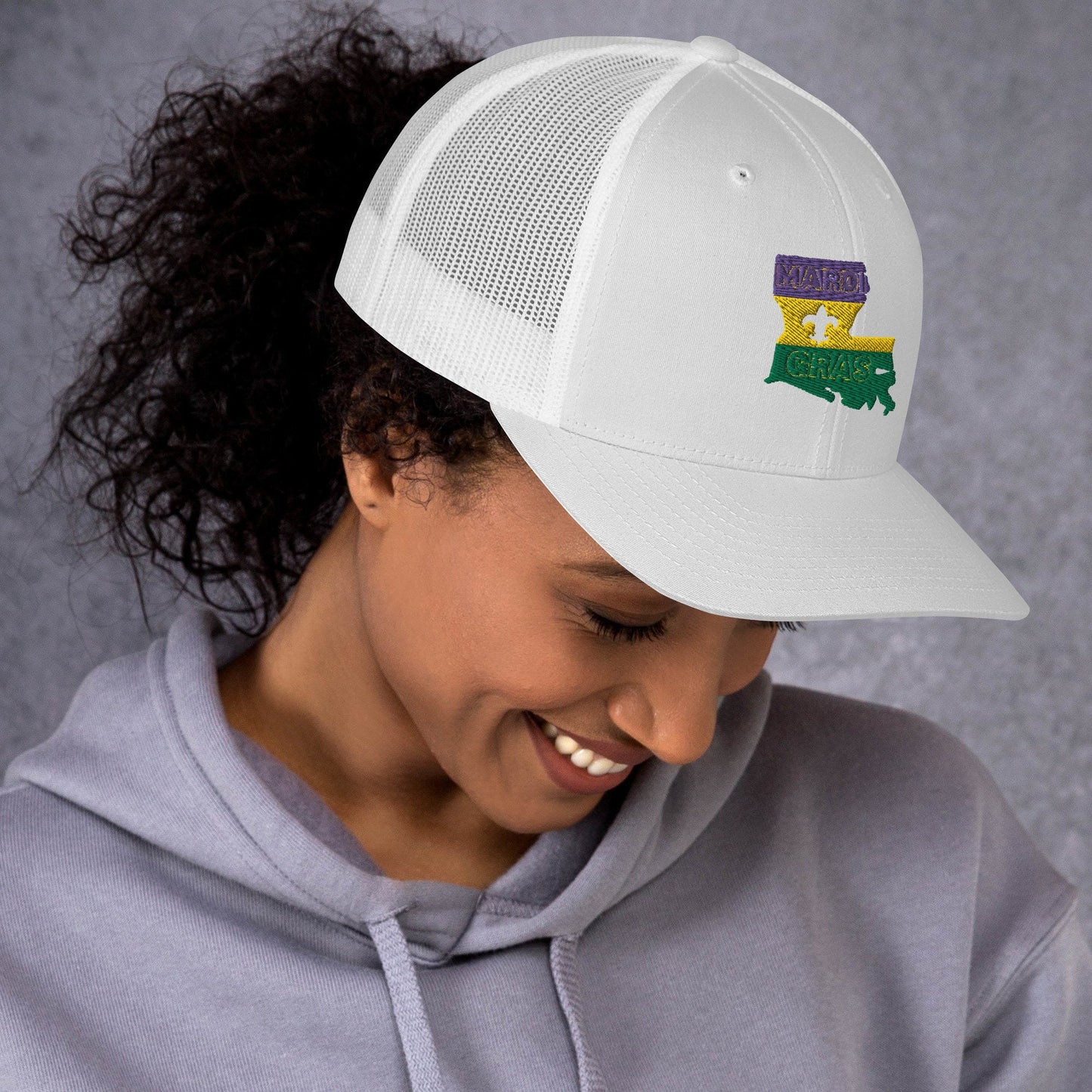 Louisiana Mardi Gras Trucker Cap