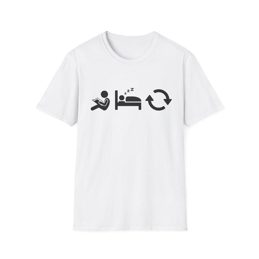 Read Sleep Repeat Unisex Softstyle T-Shirt