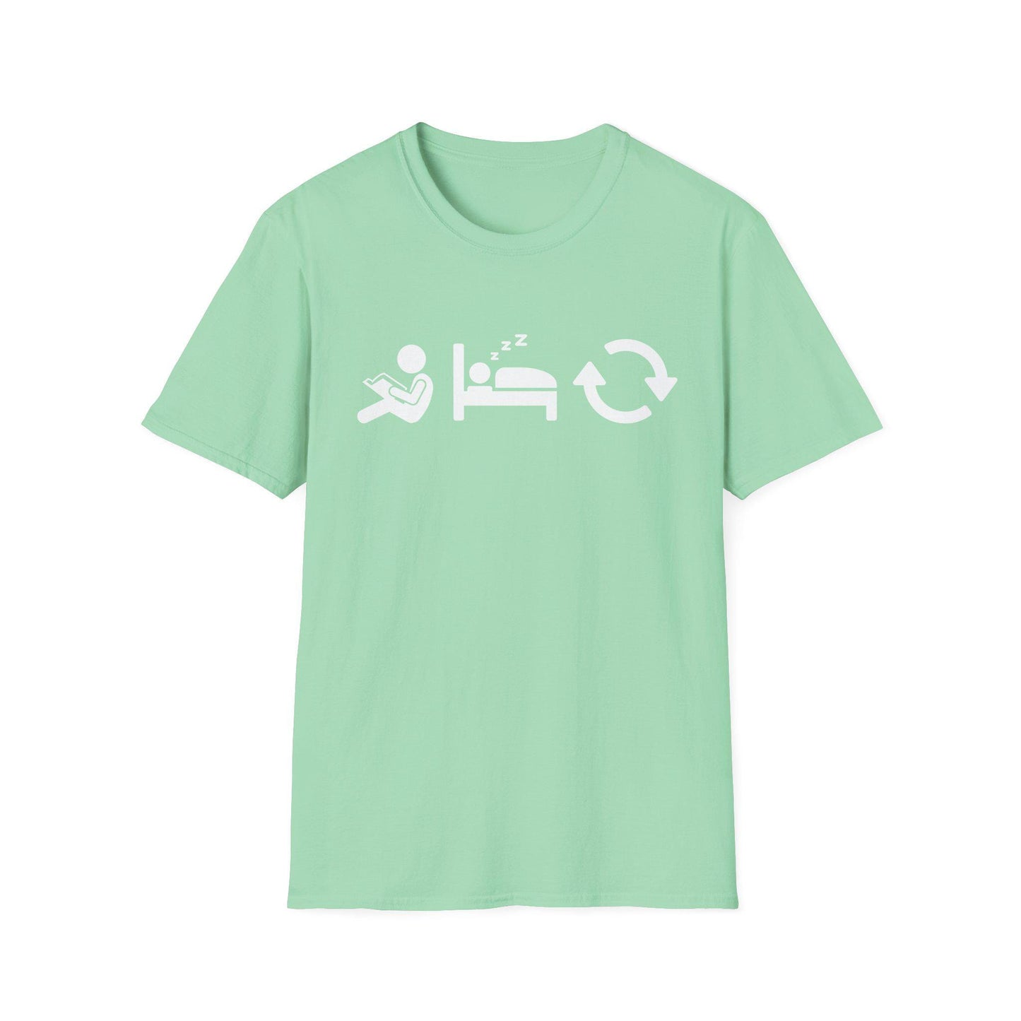 Read Sleep Repeat Unisex Softstyle T-Shirt
