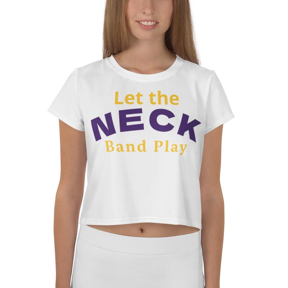Let the Band Play Neck Crop Tee
