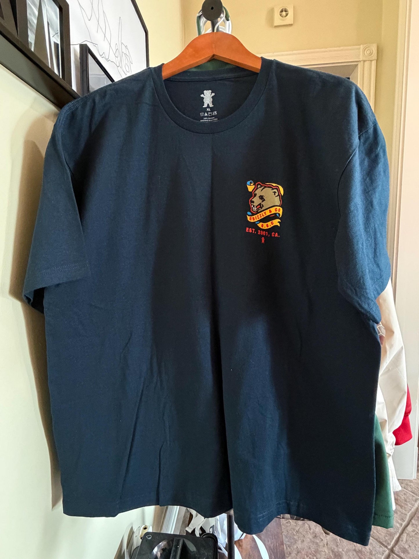 Grizzly Supply Co Black Graphic Tee XL Bear Skatewear Shirt