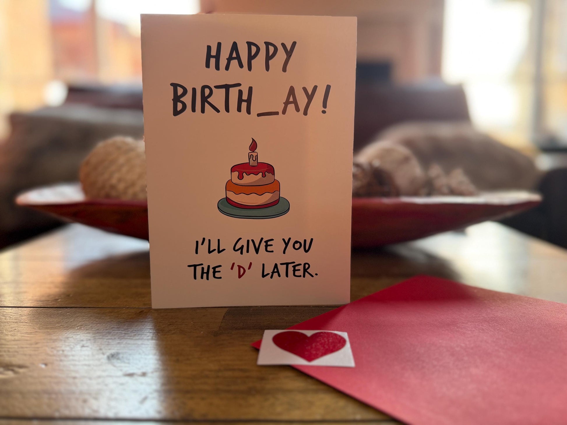 Funny Birthday Card | Naughty “Happy Birth_ay” Card | Flirty Adult Humor Card for Partner, Boyfriend, Girlfriend, Husband or Wife