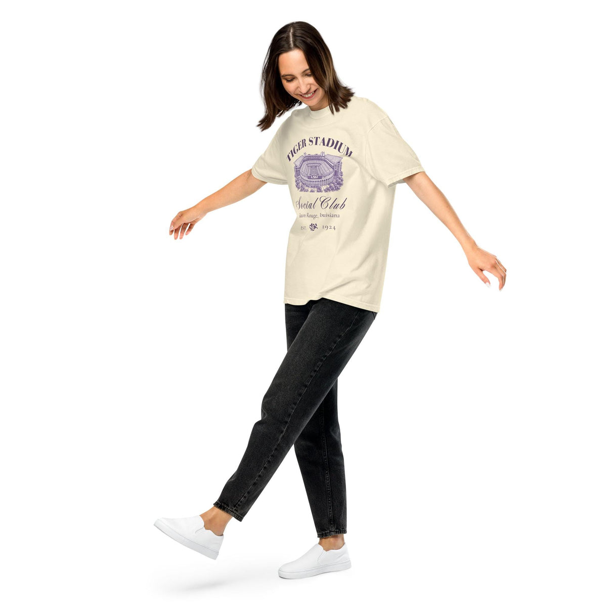 Tiger Stadium Social Club Shirt | Vintage Louisiana Football Tee | Unisex garment-dyed heavyweight t-shirt